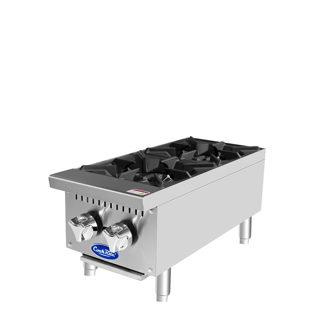 Atosa ACHP-2 12" Convertible 2-Burner Countertop Hot Plate Manual Control - 64,000 BTU - Image 3