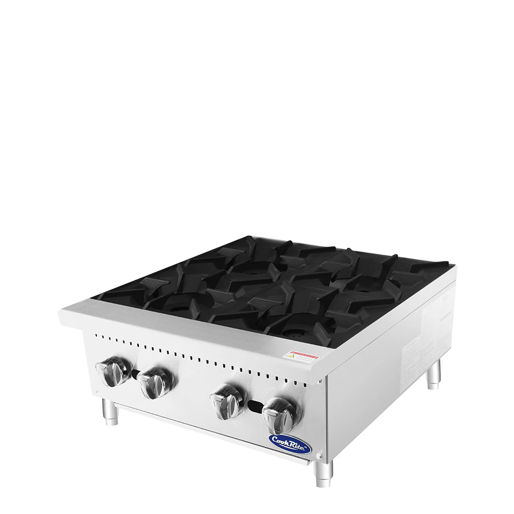 Atosa ACHP-4 24" Convertible 4-Burner Countertop Hot Plate Manual Control - 128,000 BTU - Image 3