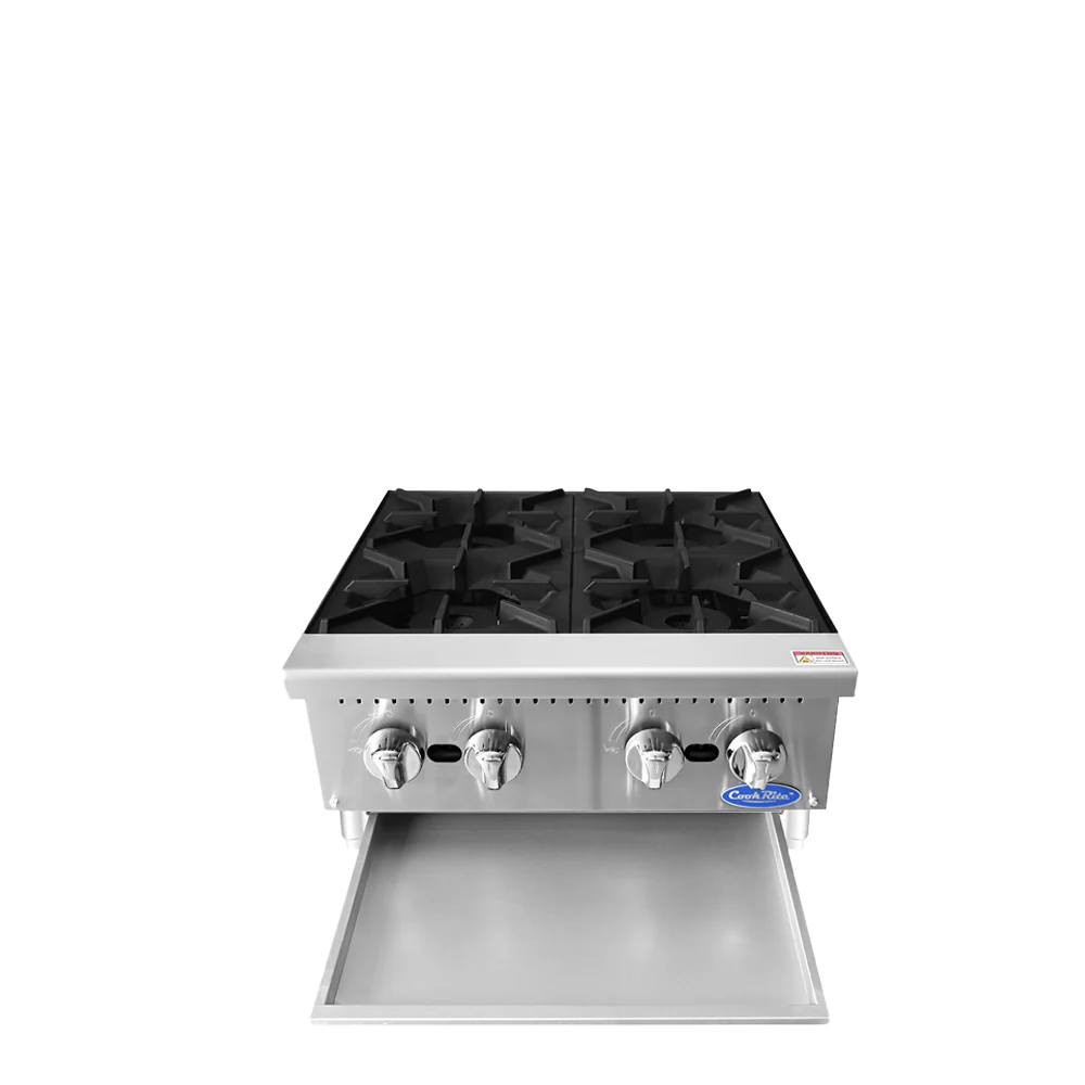 Atosa ACHP-4 24" Convertible 4-Burner Countertop Hot Plate Manual Control - 128,000 BTU - Image 4