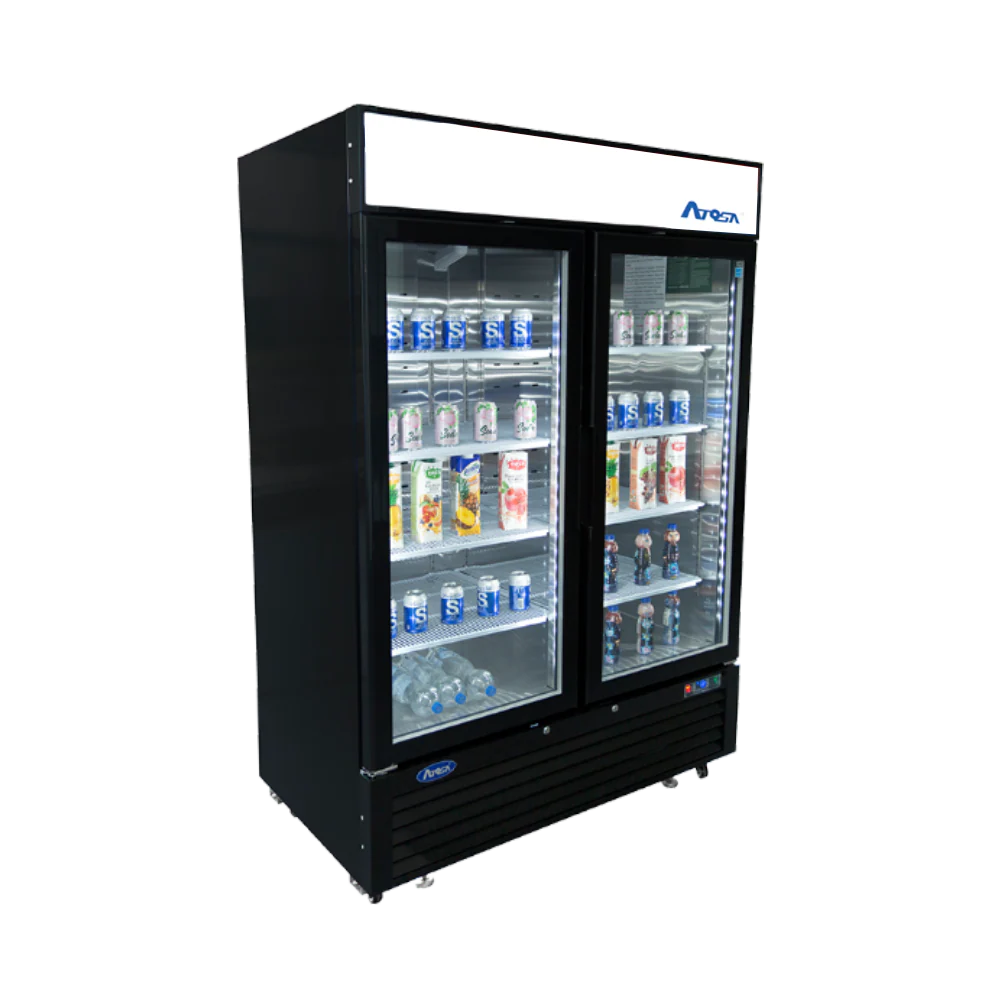 Atosa MCF8733GR 2-Section Glass Swing Door Merchandiser Refrigerator, 28.5 cu. ft. - Image 4